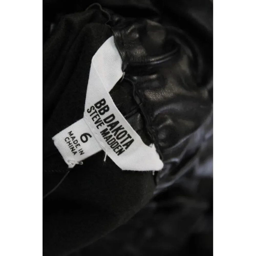 BB Dakota X Steve Madden Womens Zippered High-Rise Tapered Pants Black Size 6